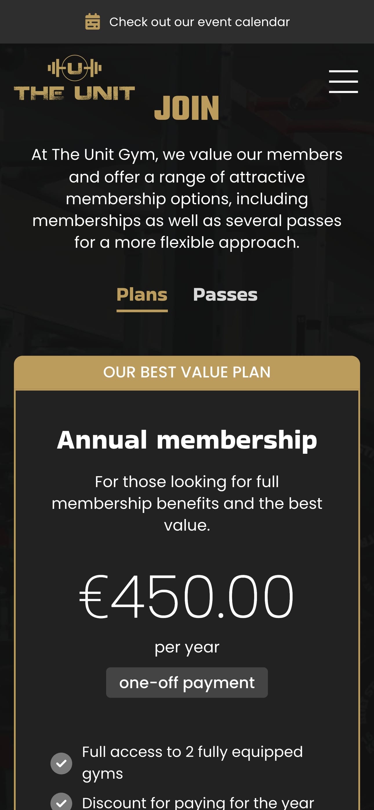 The annual membership on a phone, at €450 a year as a one-off payment.